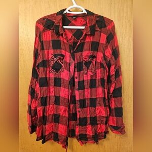 Torrid Sz 1 Button Up Plaid Flannel